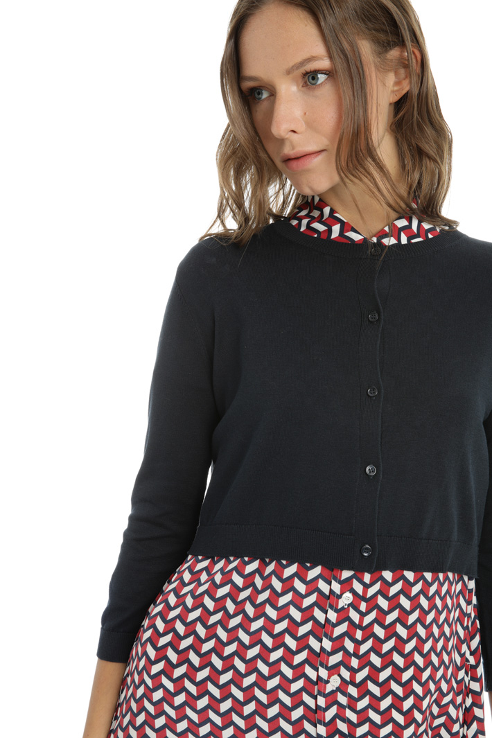 Boxy fit silk blend cardigan Intrend Boxy fit silk blend cardigan Intrend