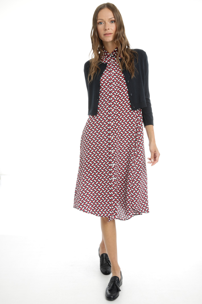 Boxy fit silk blend cardigan Intrend Boxy fit silk blend cardigan Intrend