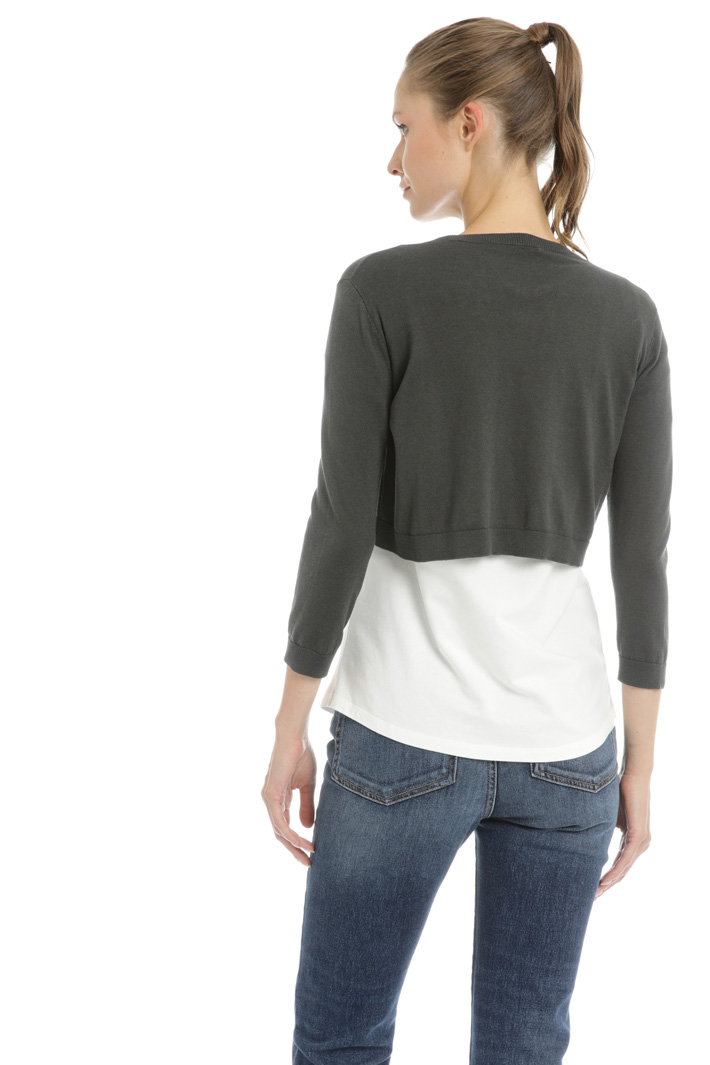 Boxy fit silk blend cardigan Intrend Boxy fit silk blend cardigan Intrend