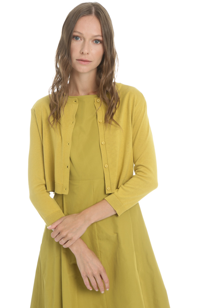 Boxy fit silk blend cardigan Intrend Boxy fit silk blend cardigan Intrend