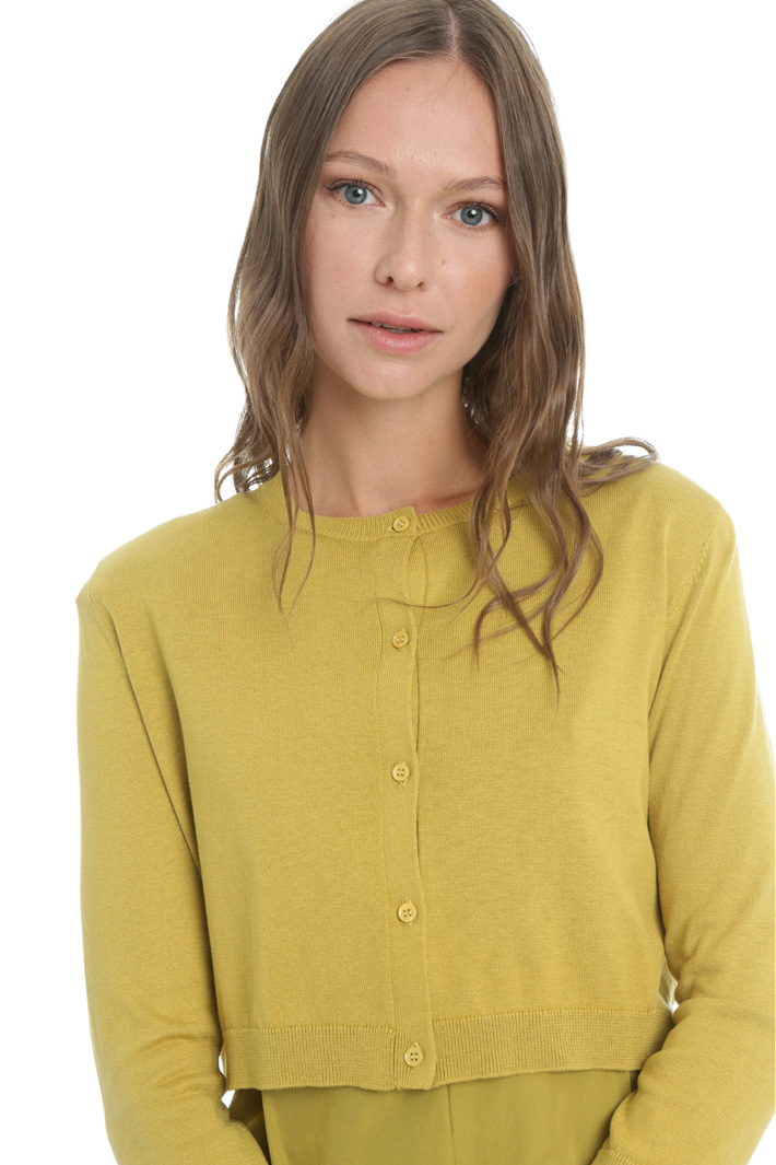 Boxy fit silk blend cardigan Intrend Boxy fit silk blend cardigan Intrend