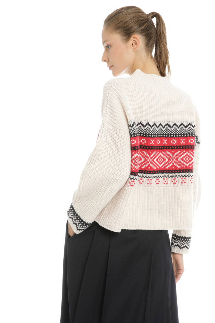 Wool jacquard sweater Intrend Wool jacquard sweater Intrend