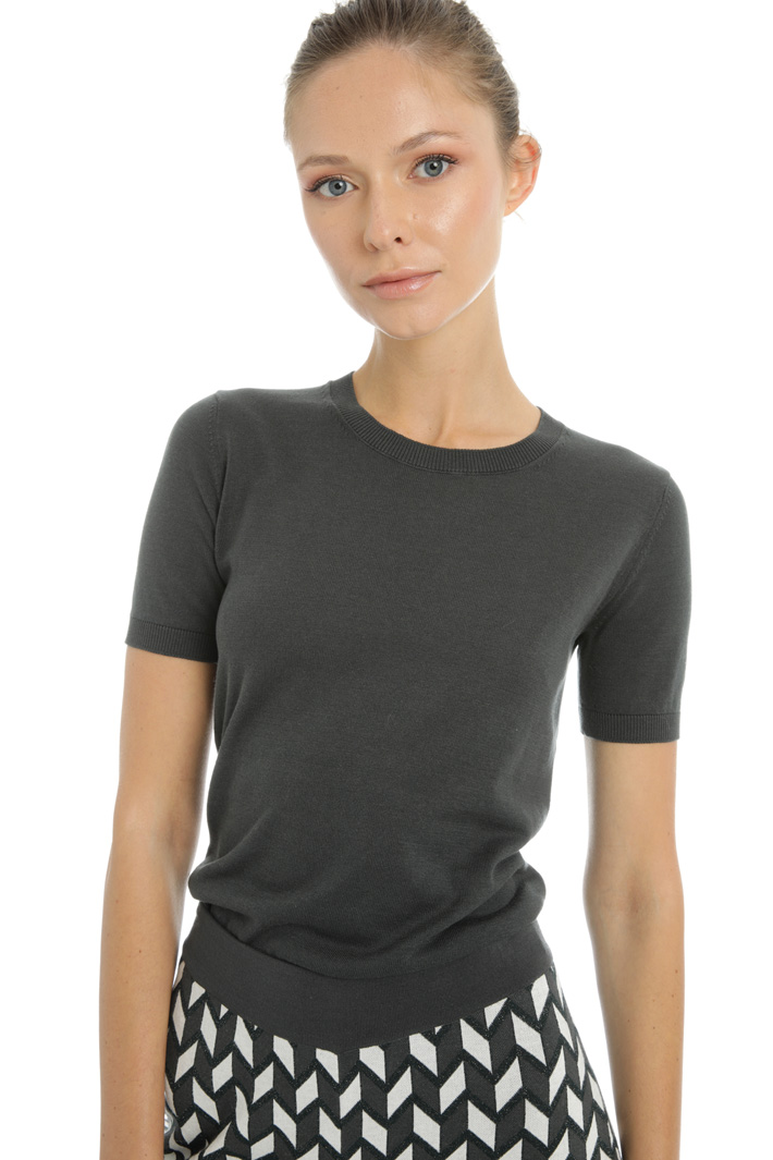 Short sleeve knit sweater Intrend Short sleeve knit sweater Intrend