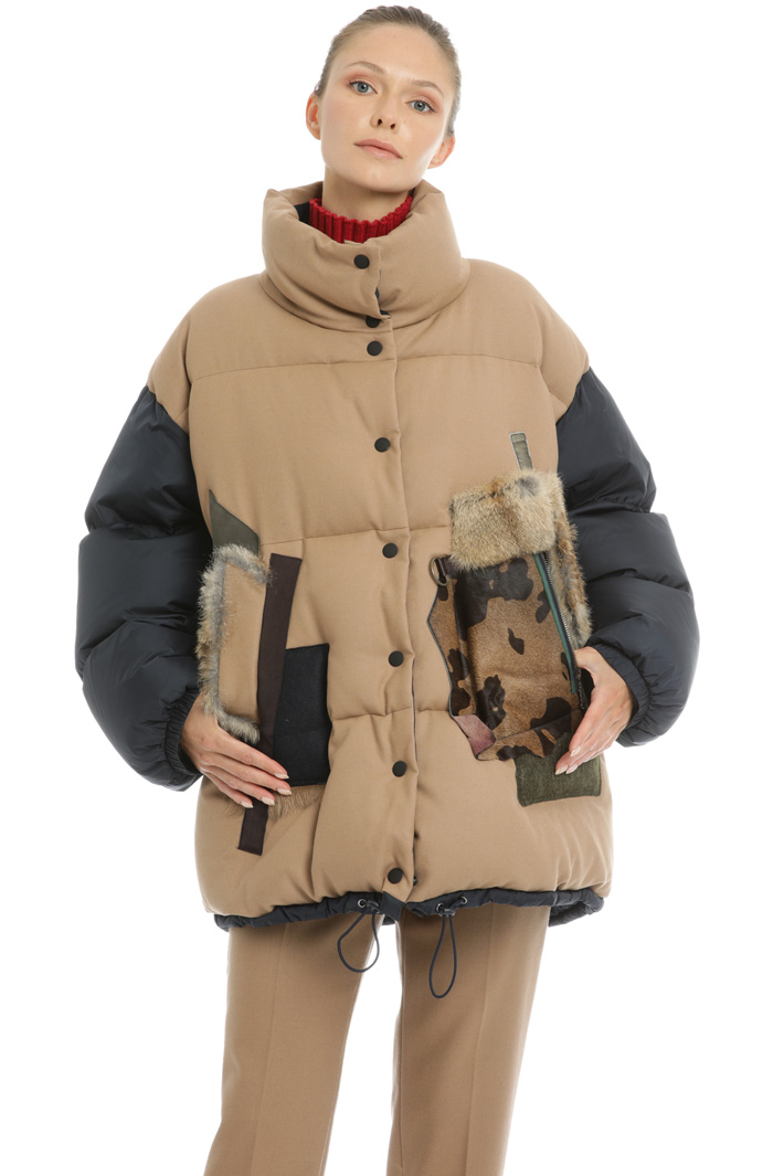 Wool flannel padded jacket Intrend Wool flannel padded jacket Intrend