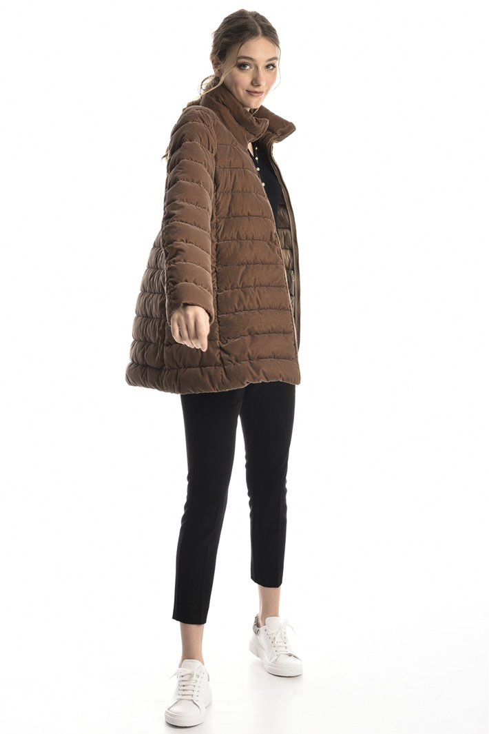 Velvet effect puffer coat Intrend Velvet effect puffer coat Intrend