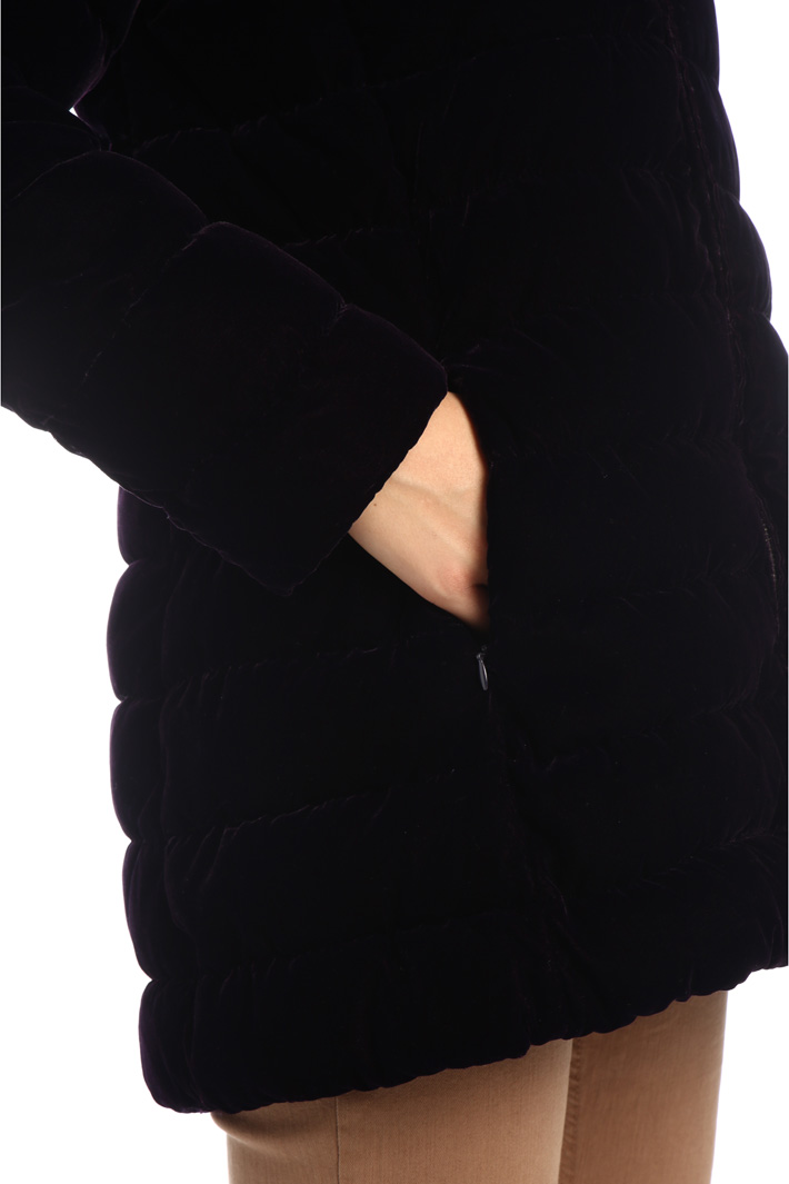 Velvet effect puffer coat Intrend Velvet effect puffer coat Intrend
