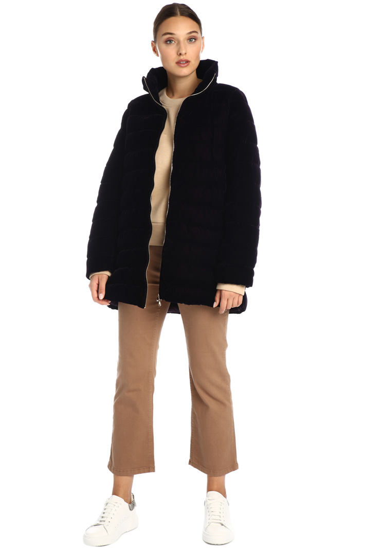 Velvet effect puffer coat Intrend Velvet effect puffer coat Intrend