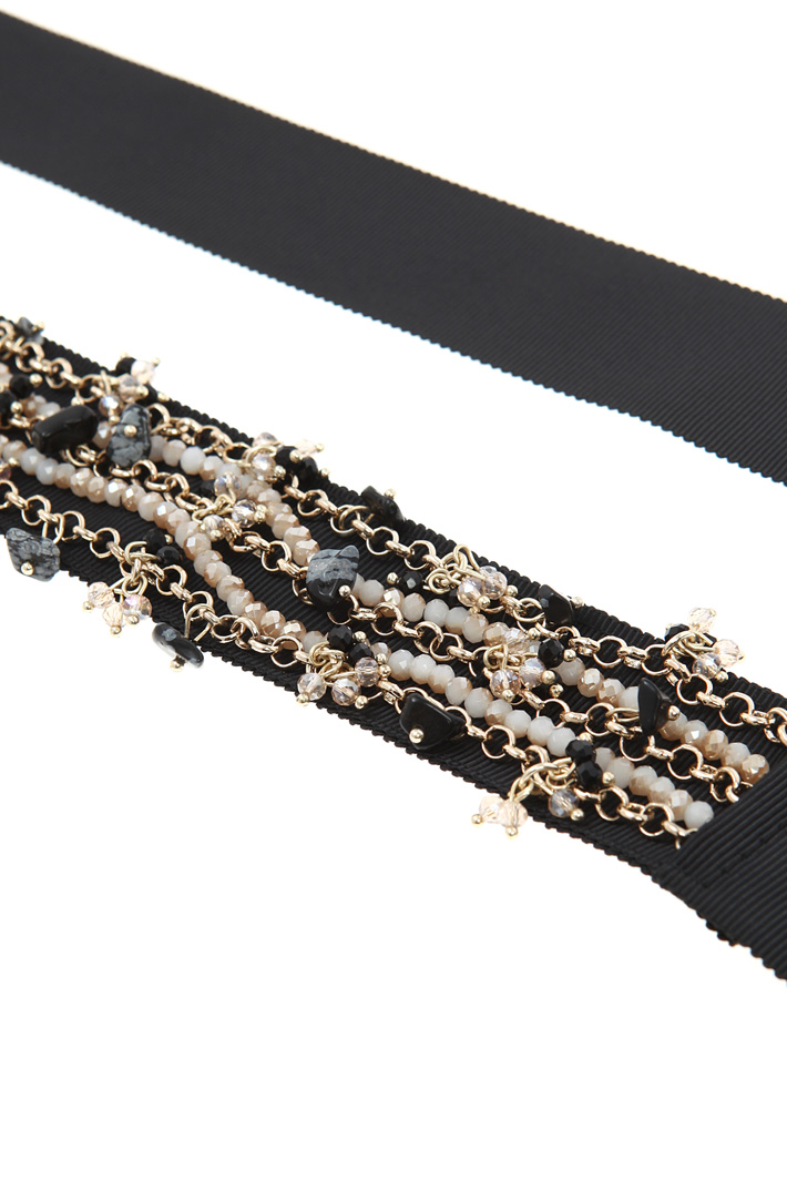 Gros grain belt with charms Intrend Gros grain belt with charms Intrend