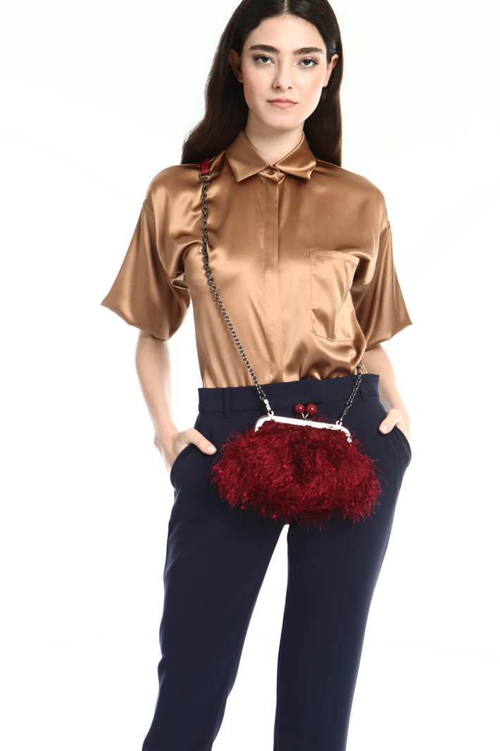 Mini Bag with feathers Intrend Mini Bag with feathers Intrend
