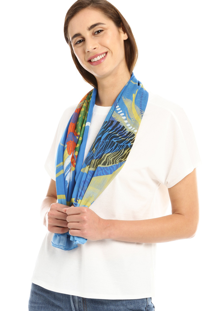 Silk and cotton scarf Intrend Silk and cotton scarf Intrend