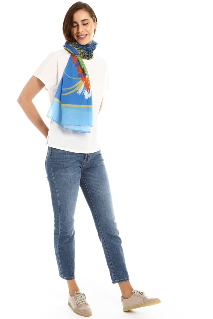 Silk and cotton scarf Intrend Silk and cotton scarf Intrend