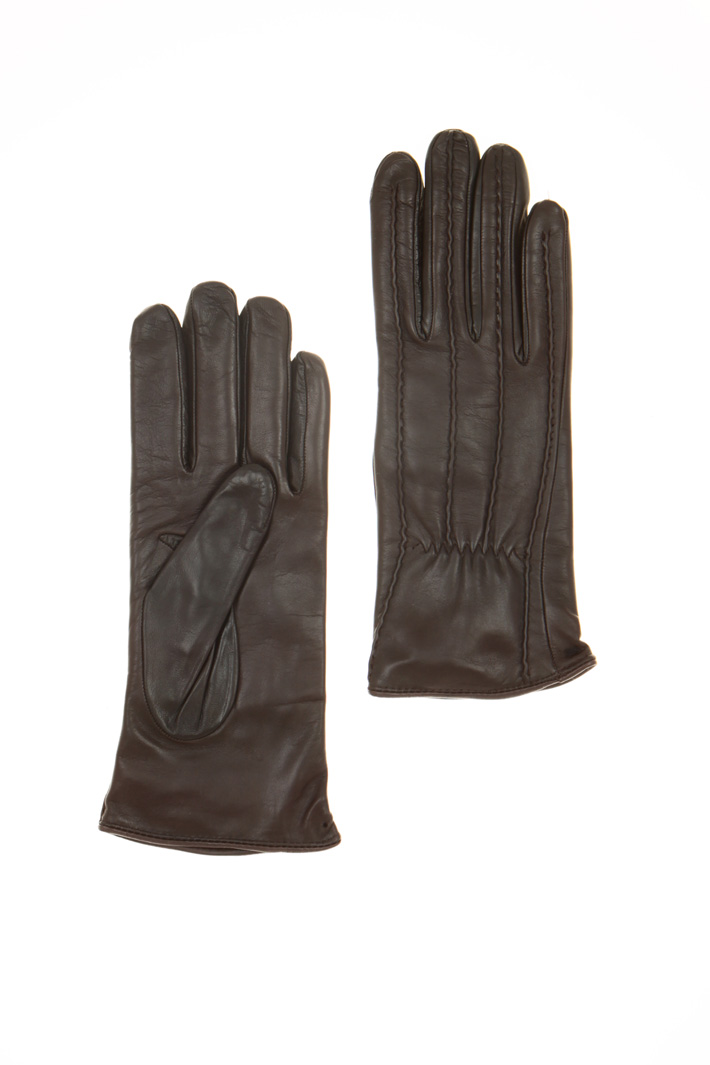 Leather and wool gloves Intrend Leather and wool gloves Intrend