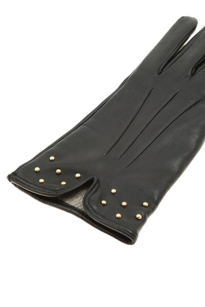 Leather gloves with studs Intrend Leather gloves with studs Intrend