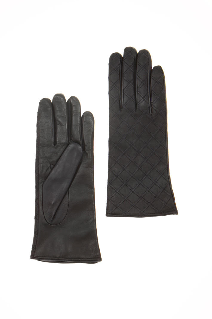 Quilted effect gloves Intrend Quilted effect gloves Intrend