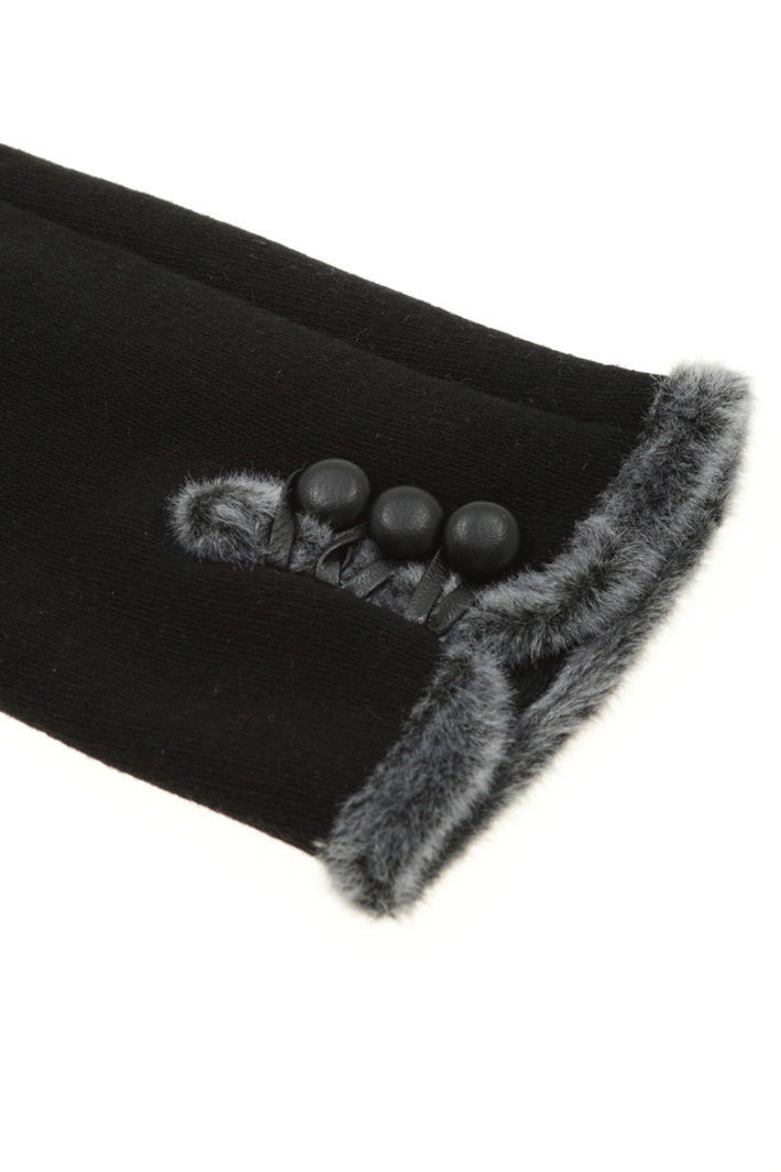 Buttoned jersey gloves Intrend Buttoned jersey gloves Intrend