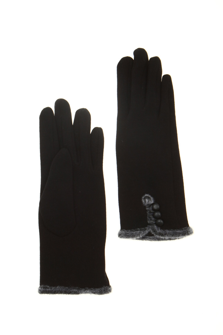 Buttoned jersey gloves Intrend Buttoned jersey gloves Intrend