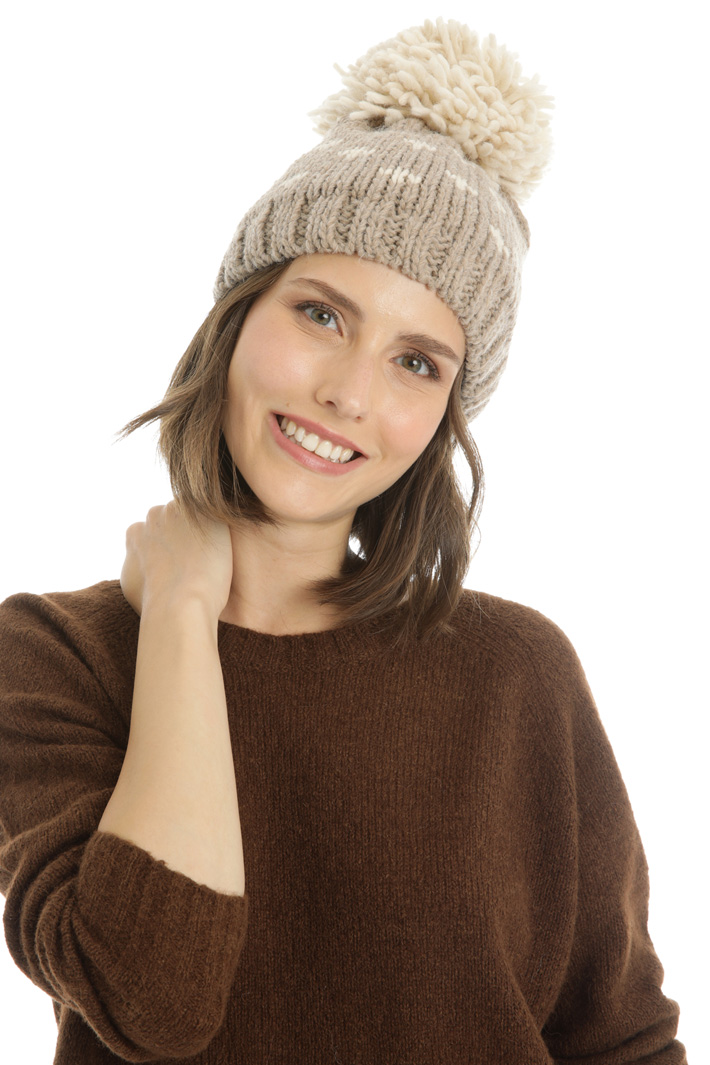 Pompon beanie hat Intrend Pompon beanie hat Intrend