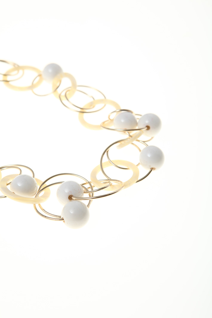 Necklace with gold rings Intrend Necklace with gold rings Intrend