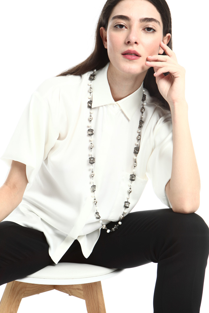 Glass and resin necklace Intrend Glass and resin necklace Intrend