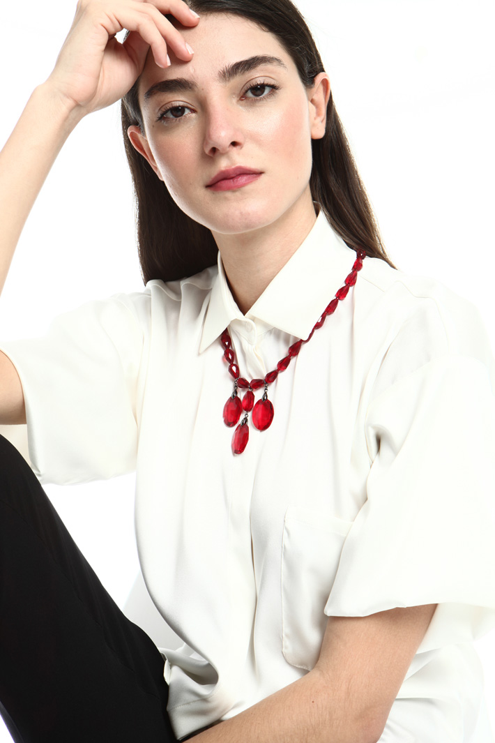 Necklace with glass drops Intrend Necklace with glass drops Intrend