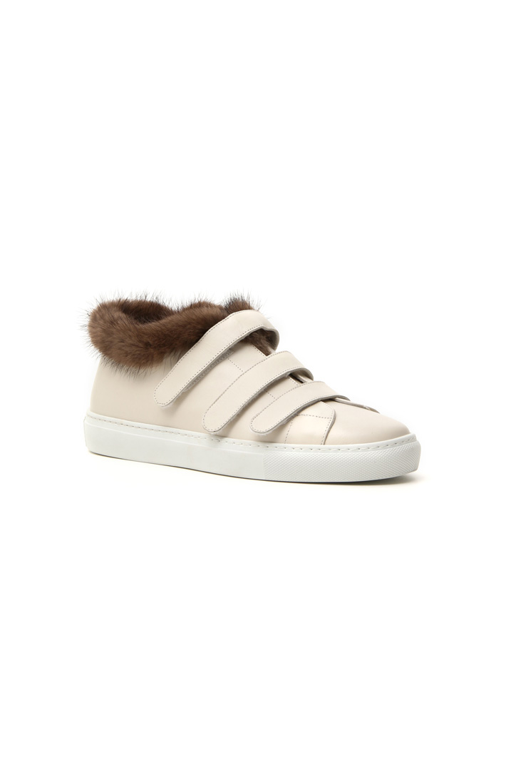Leather and mink sneakers Intrend Leather and mink sneakers Intrend