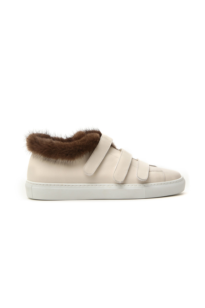 Leather and mink sneakers Intrend Leather and mink sneakers Intrend