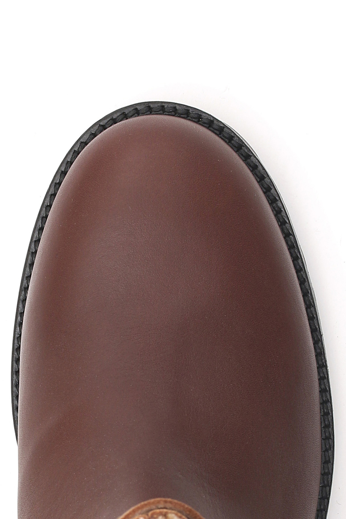 Leather biker boot Intrend Leather biker boot Intrend