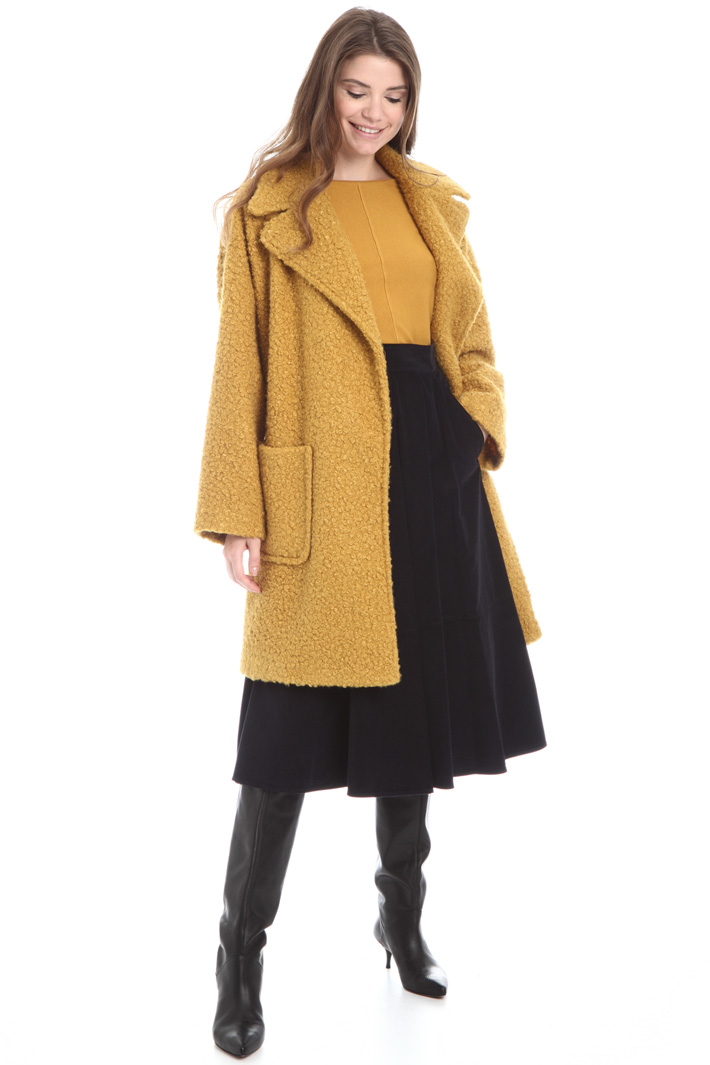 Double-breasted bouclé coat Intrend Double-breasted bouclé coat Intrend