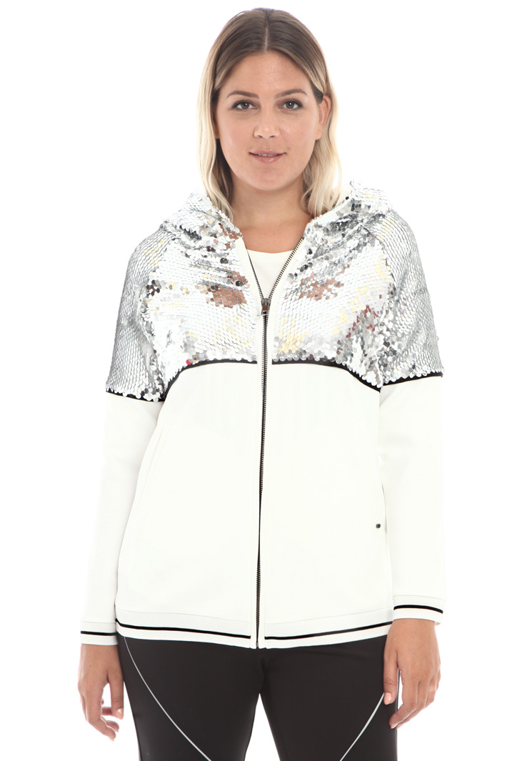 Sequinned jersey sweatshirt Intrend Sequinned jersey sweatshirt Intrend