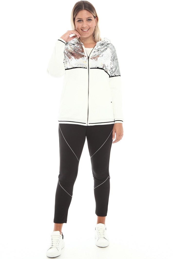 Sequinned jersey sweatshirt Intrend Sequinned jersey sweatshirt Intrend