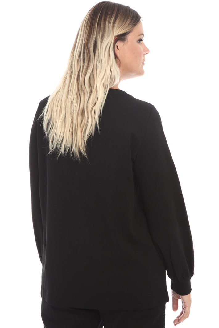 Fringed rhinestone sweatshirt Intrend Fringed rhinestone sweatshirt Intrend