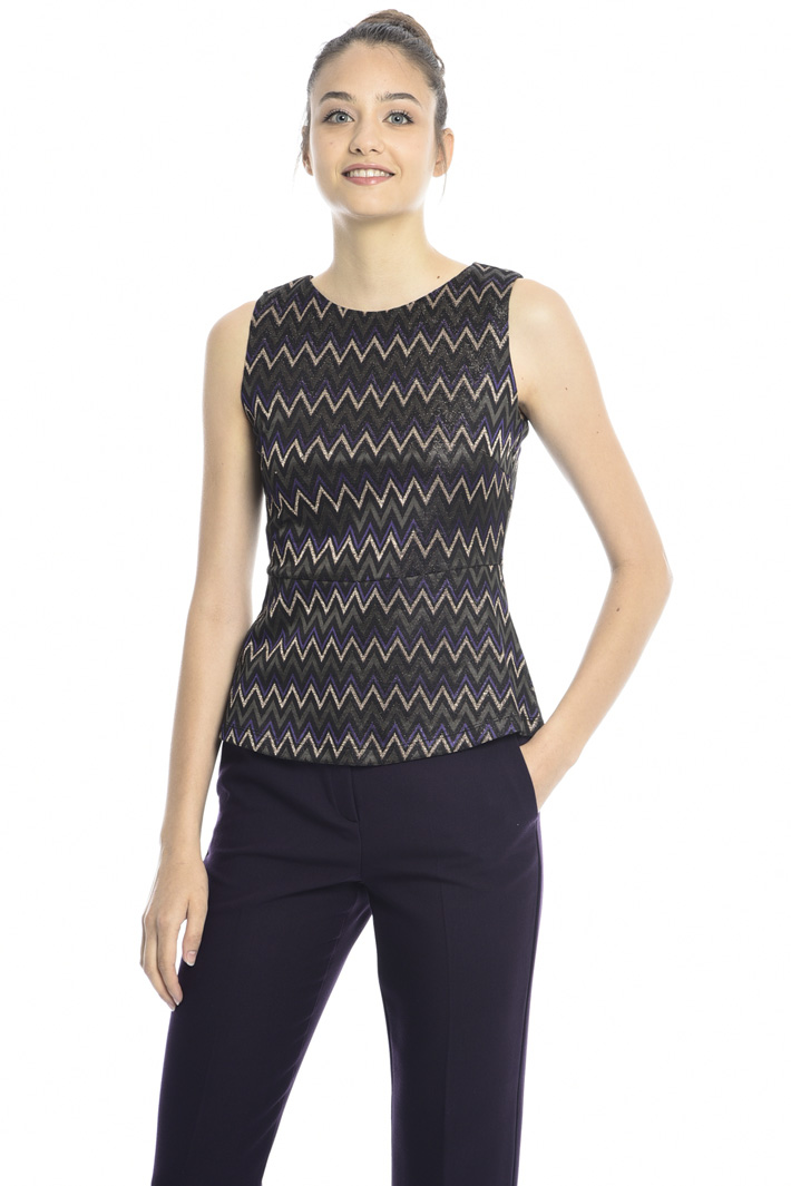 Sleeveless lamé top Intrend Sleeveless lamé top Intrend