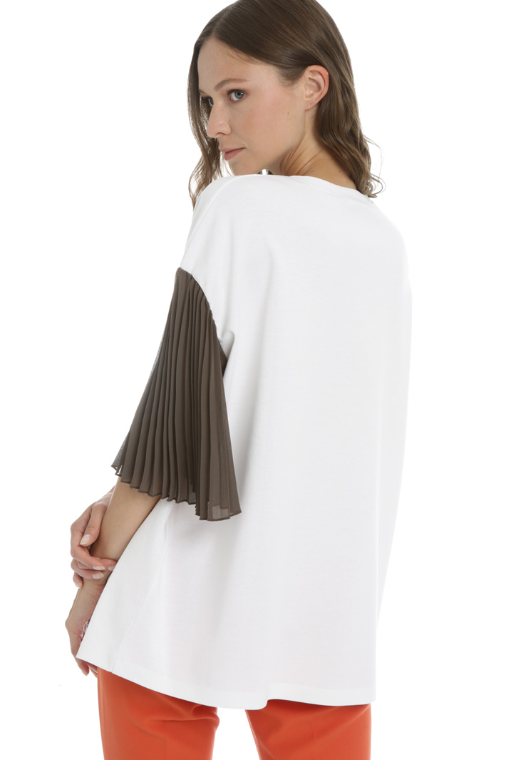 Fancy print sleeve Tee Intrend Fancy print sleeve Tee Intrend