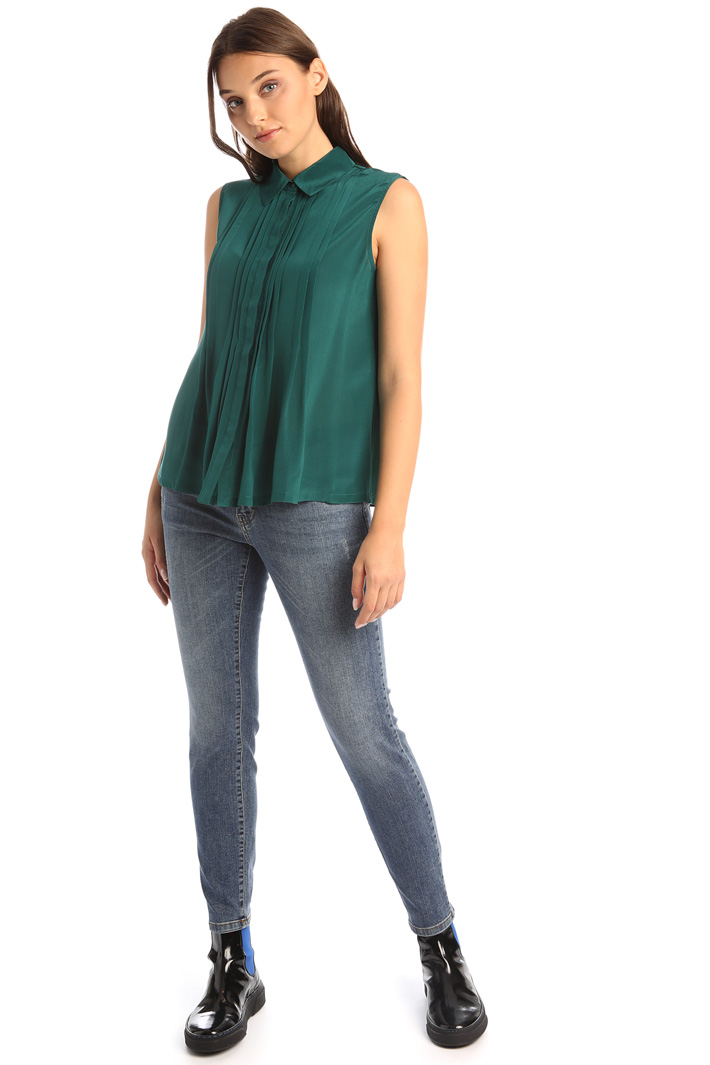 Top in silk and jersey Intrend Top in silk and jersey Intrend