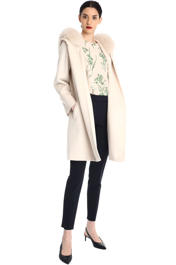 Wool coat with fur trim Intrend Wool coat with fur trim Intrend