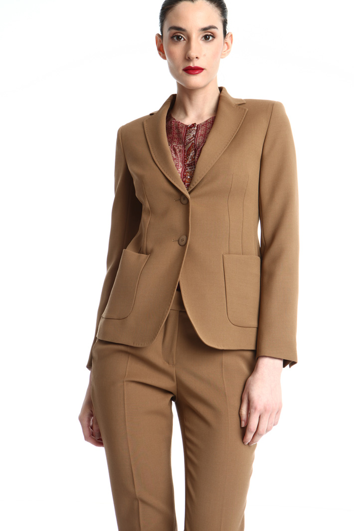 Wool crepe satin blazer Intrend Wool crepe satin blazer Intrend