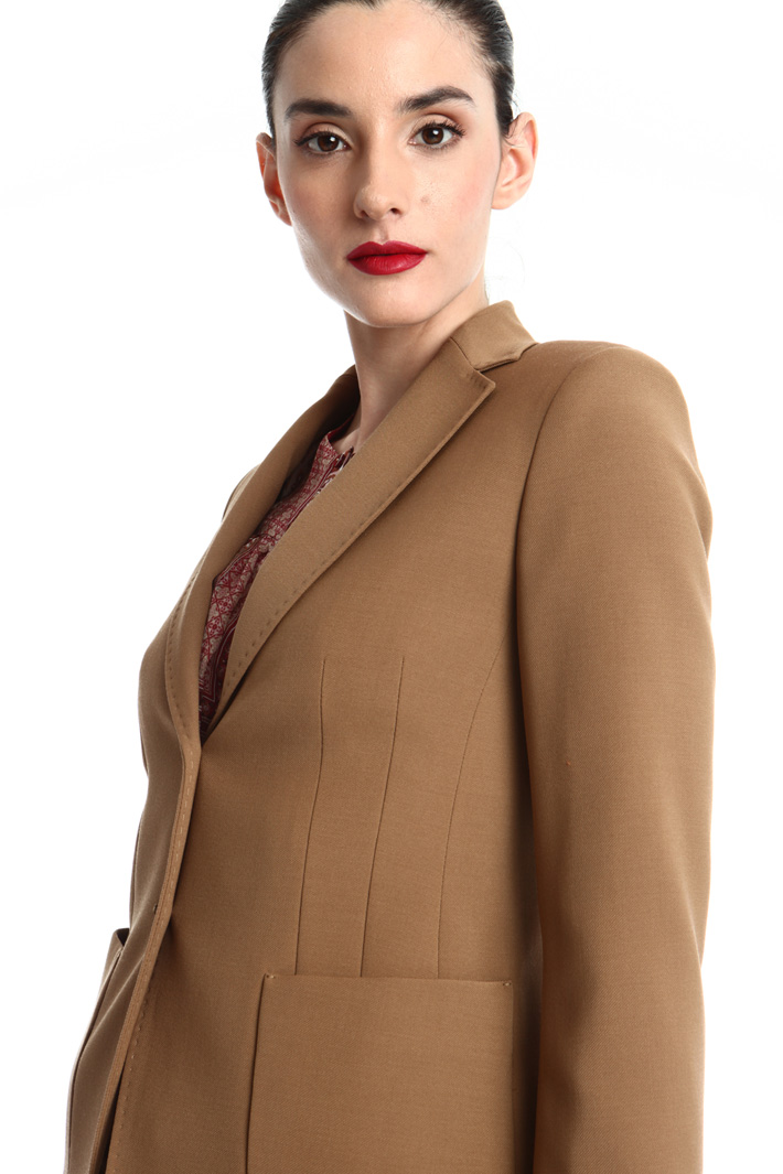 Wool crepe satin blazer Intrend Wool crepe satin blazer Intrend