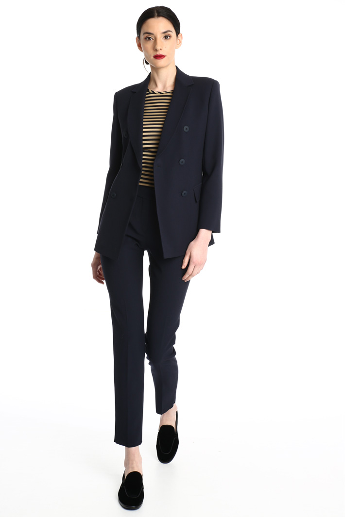 Wool crepe satin blazer Intrend Wool crepe satin blazer Intrend