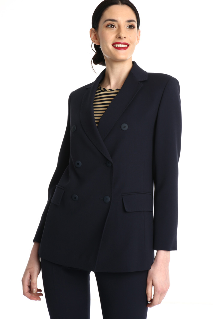 Wool crepe satin blazer Intrend Wool crepe satin blazer Intrend