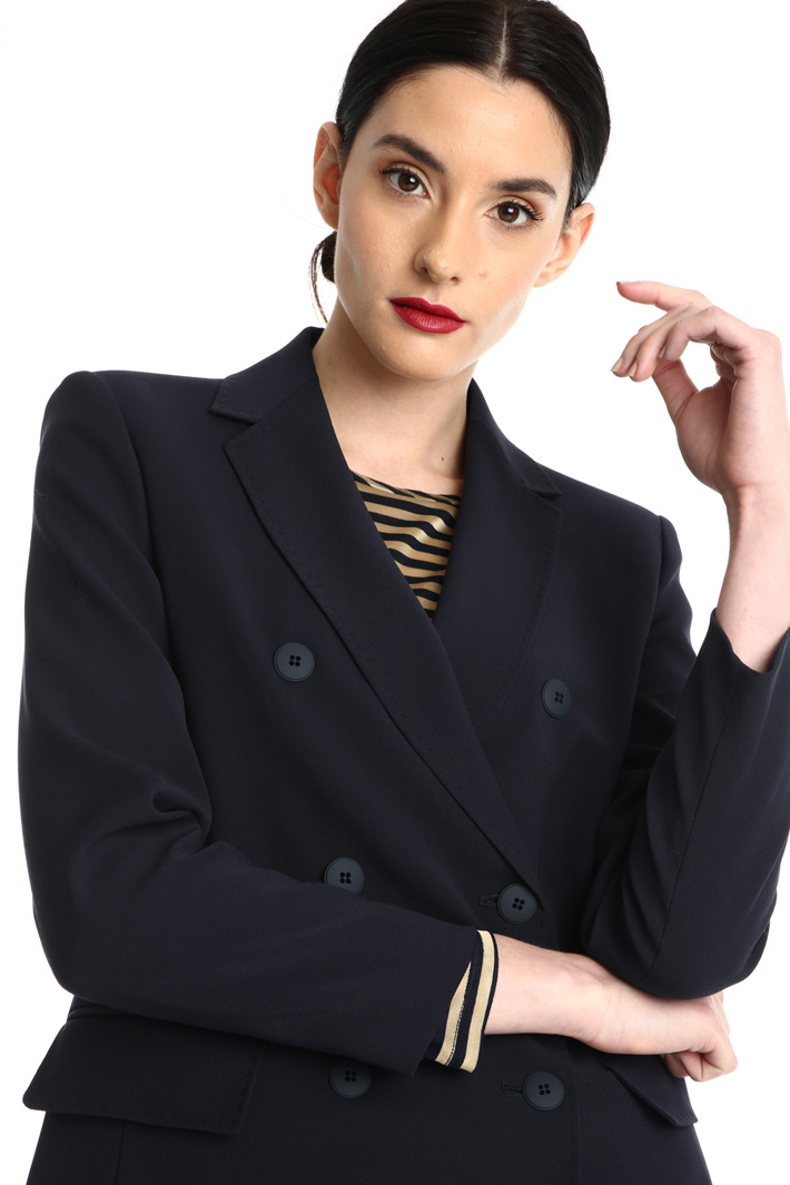 Wool crepe satin blazer Intrend Wool crepe satin blazer Intrend