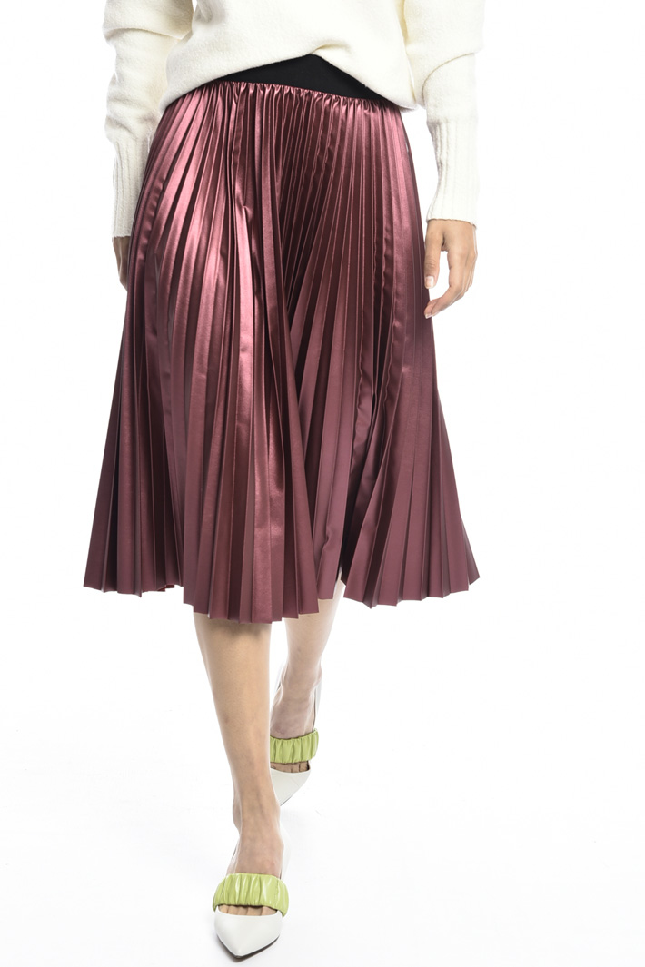 Lamé pleated midi skirt Intrend Lamé pleated midi skirt Intrend