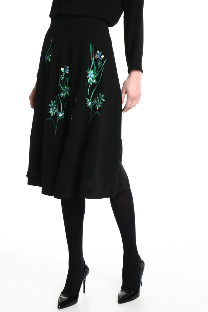 Embroidered cady skirt Intrend Embroidered cady skirt Intrend