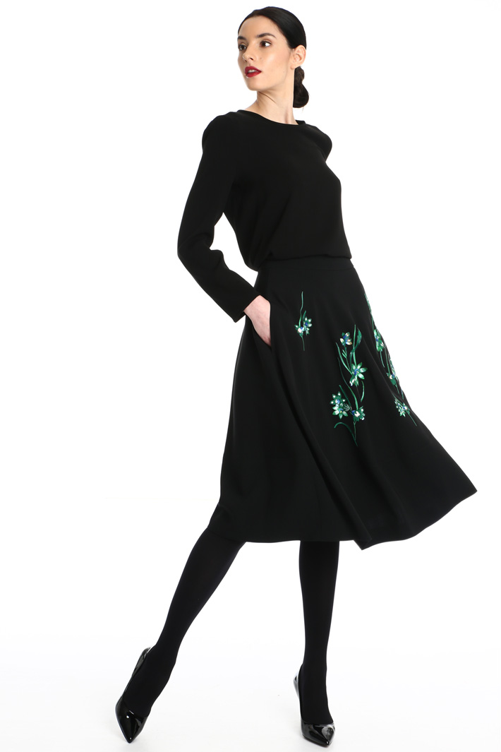 Embroidered cady skirt Intrend Embroidered cady skirt Intrend