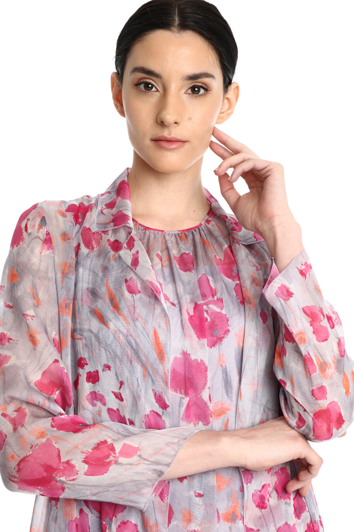 Silk chiffon duster coat Intrend Silk chiffon duster coat Intrend