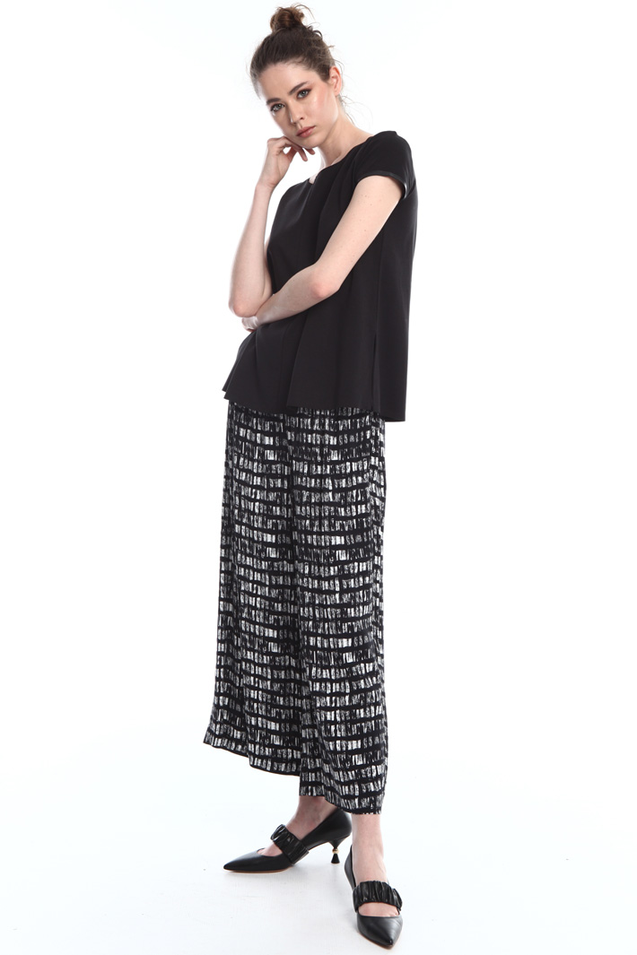 Printed wide-leg trousers Intrend Printed wide-leg trousers Intrend