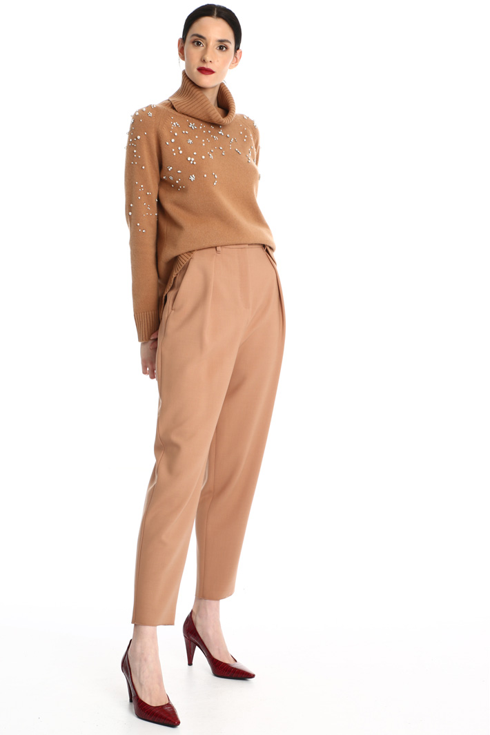 Wool carrot trousers Intrend Wool carrot trousers Intrend
