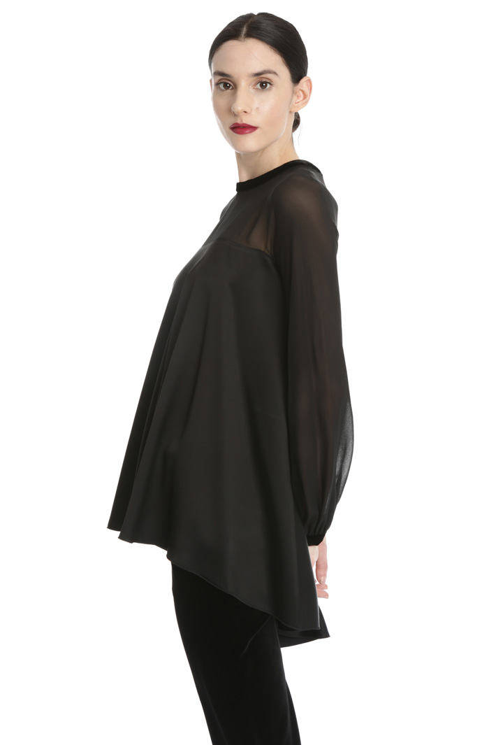Satin and georgette blouse Intrend Satin and georgette blouse Intrend