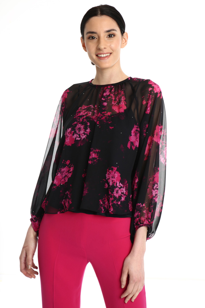 Silk georgette blouse Intrend Silk georgette blouse Intrend