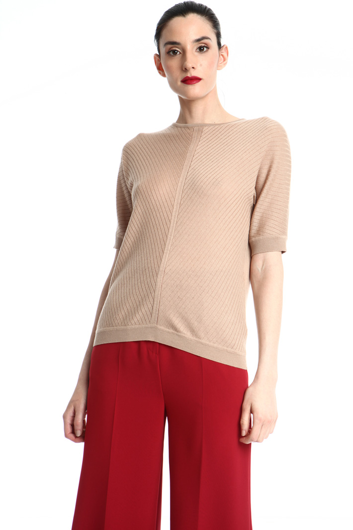 Silk short sleeve sweater Intrend Silk short sleeve sweater Intrend