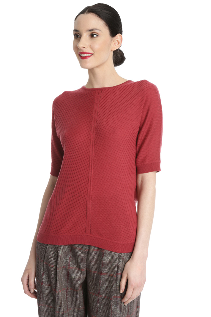 Silk short sleeve sweater Intrend Silk short sleeve sweater Intrend